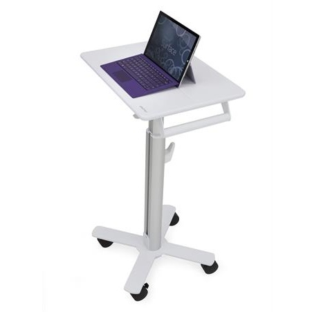 עגלה רפואית עמדת עבודה ניידת הידראולית ישיבה עמידה למחשב נייד ארגוטרון Ergotron SV10-1800-0 StyleView S-Tablet Cart SV10